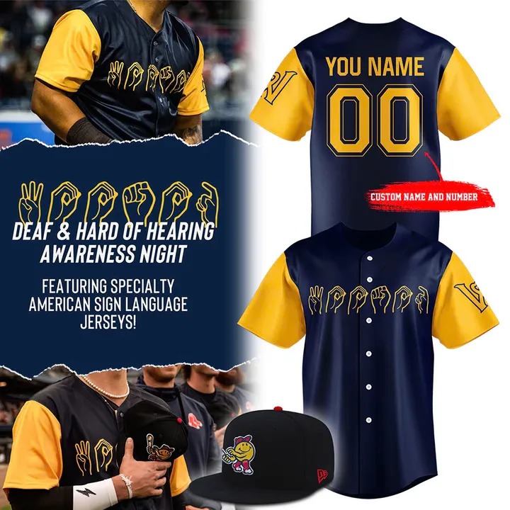 Personalized Woosox 2025 Deaf And Hard Of Hearing Night Jerseys Best Gifts For Baseball Fans