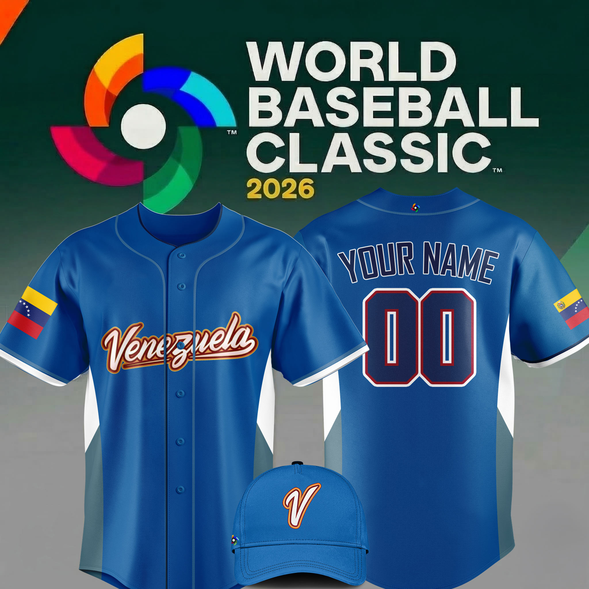 Personalized World Baseball Classic x Team Venezuela Jersey 2026 WBC Merch Fan Gift For Him