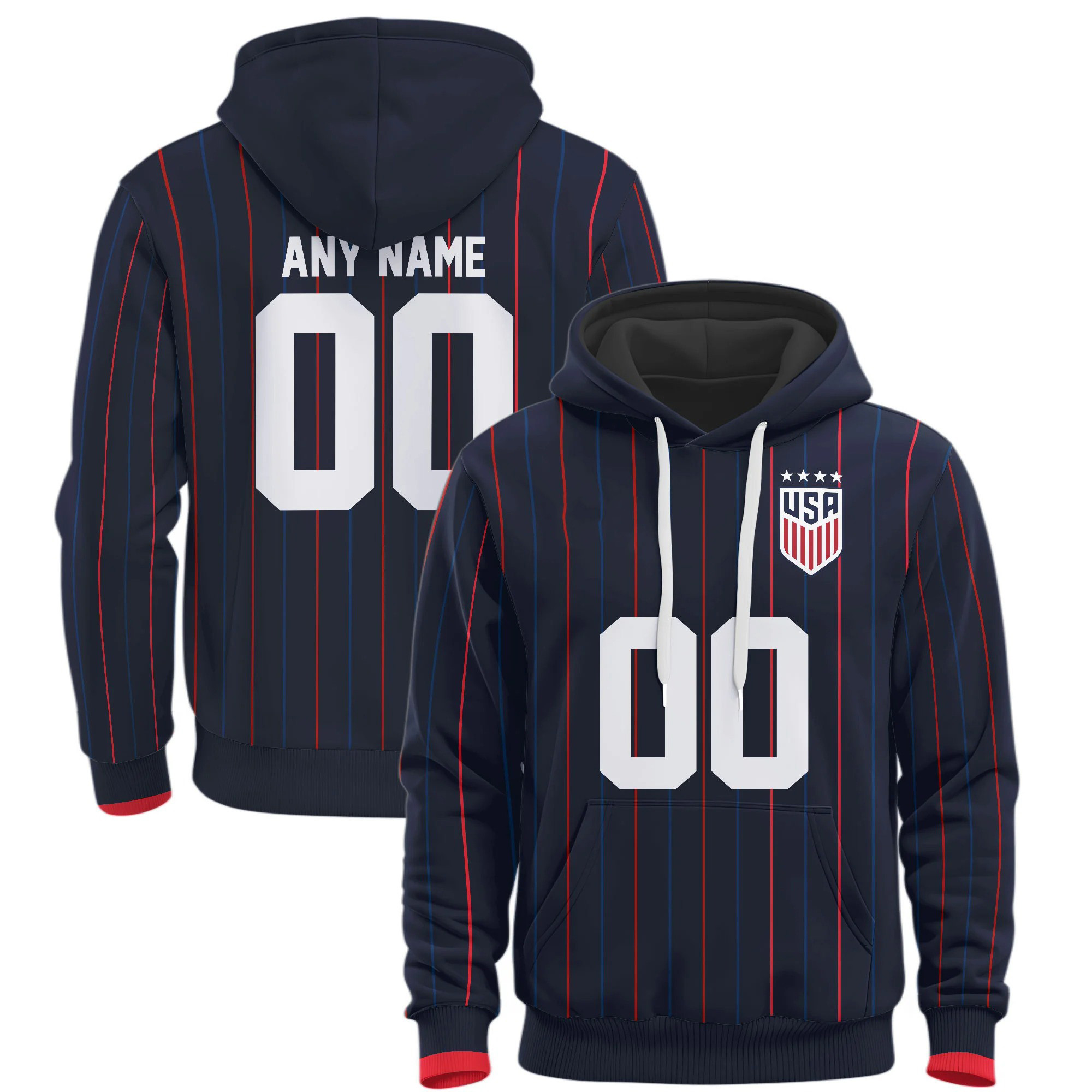 Personalized World Cup 2026 USA Soccer Team Hoodie Soccer Apparel Gifts For Father's Day
