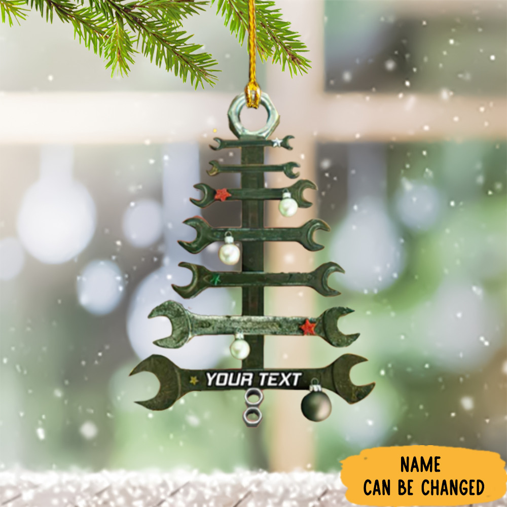 Personalized Wrench Mechanic Christmas Ornament Christmas Gift Ideas For Mechanics