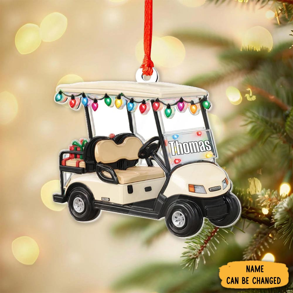 Personalized Xmas Golf Cart Christmas Ornament Xmas Home Decor Secret Santa Gift Ideas