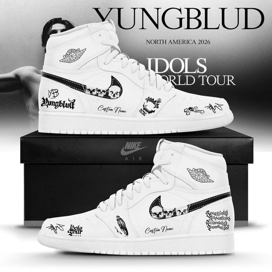 Personalized YBD Idols The World Tour 2026 Sneakers Yungblud Merch Gift For Boyfriend