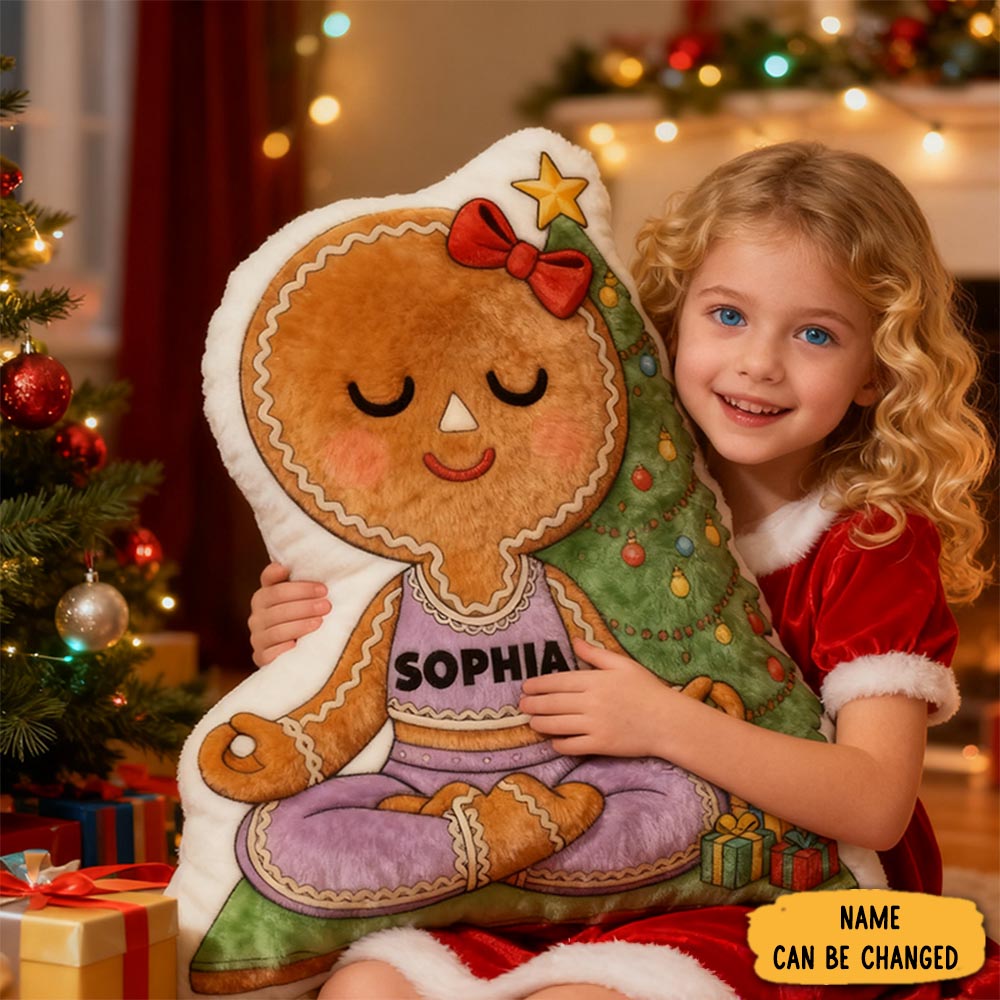 Personalized Yoga Gingerbread Pillow Meditation Pillow Home Decor Gifts For Yoga Lovers