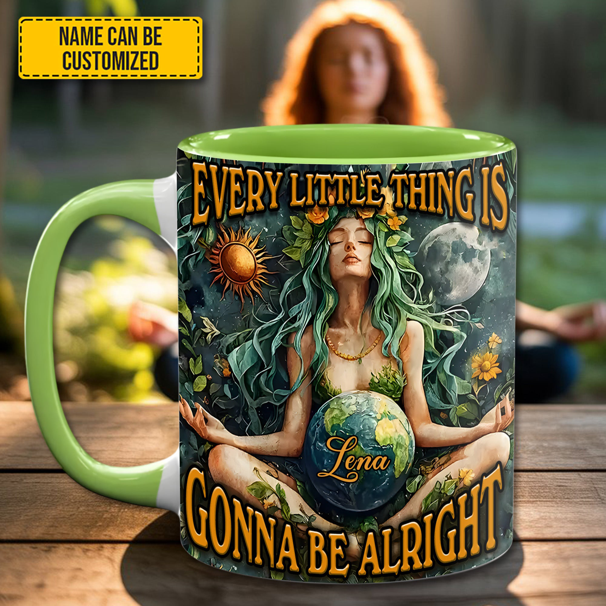 Personalized Yoga Hippie Mindfulness Mug Every Little Thing Is Gonna Be Alright Mug Gifts