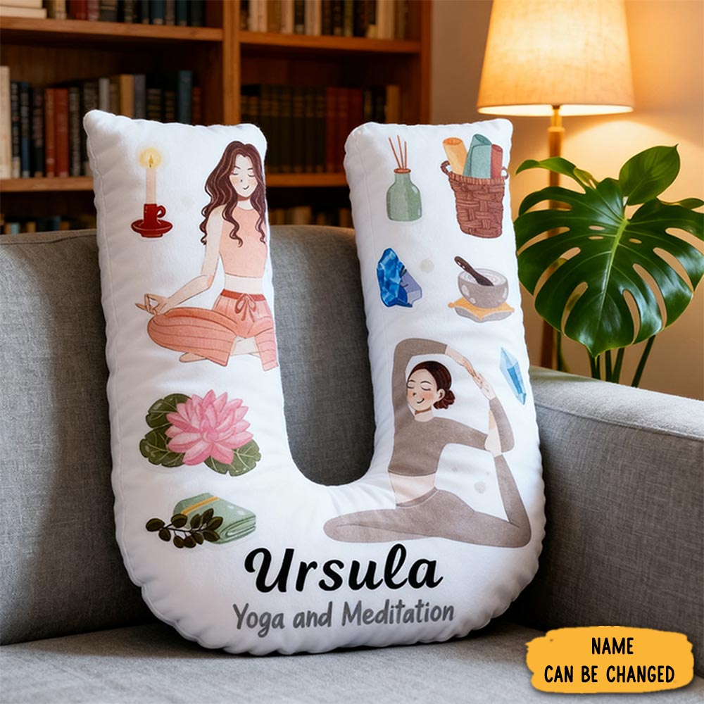 Personalized Yoga Letter Pillow Funny Yoga Letter Pillow Home Decor Best Gifts For Her