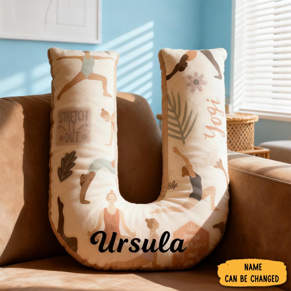 Personalized Yoga Letter Pillow Sofa Accent Couch Pillows Perfect For Yoga Enthusiasts