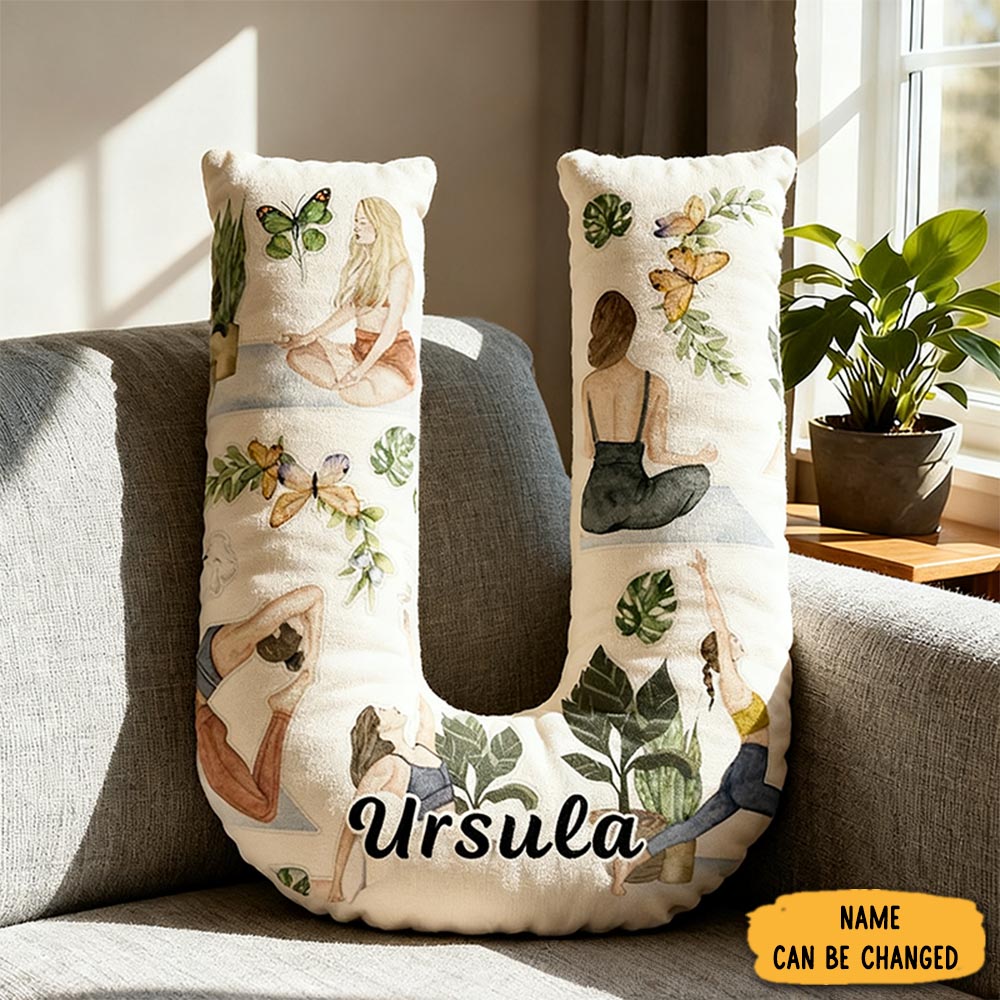Personalized Yoga Letter Pillow Yoga Meditation Pillow Sofa Decor Best Gifts For Mom