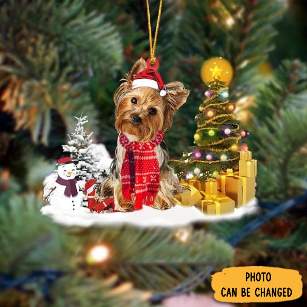Personalized Yorkshire Terrier Christmas Ornament Thoughtful Ornament Gift For Dad