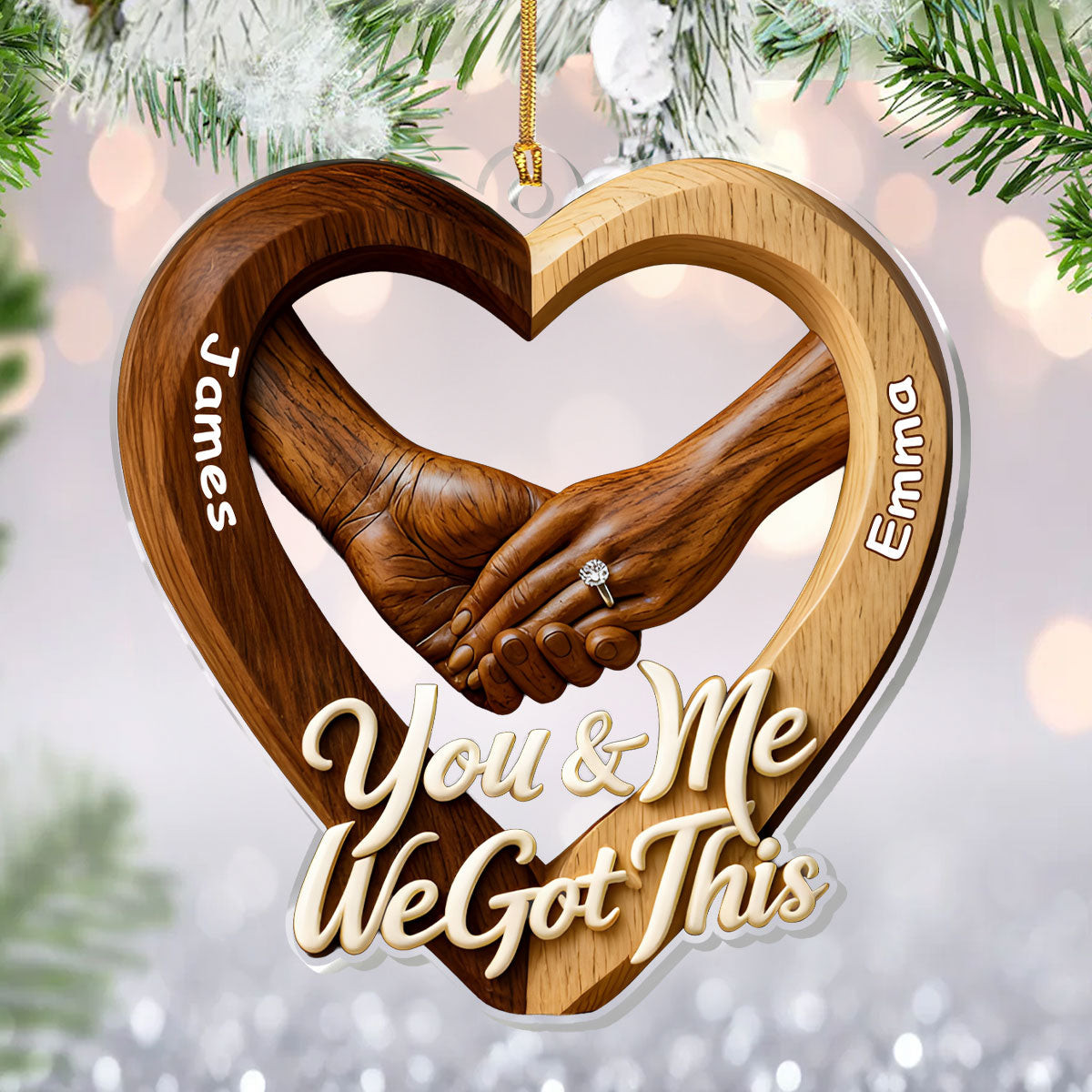 Personalized You And Me We Got This Christmas Ornament Holiday Home Decor Xmas Gifts For Wife