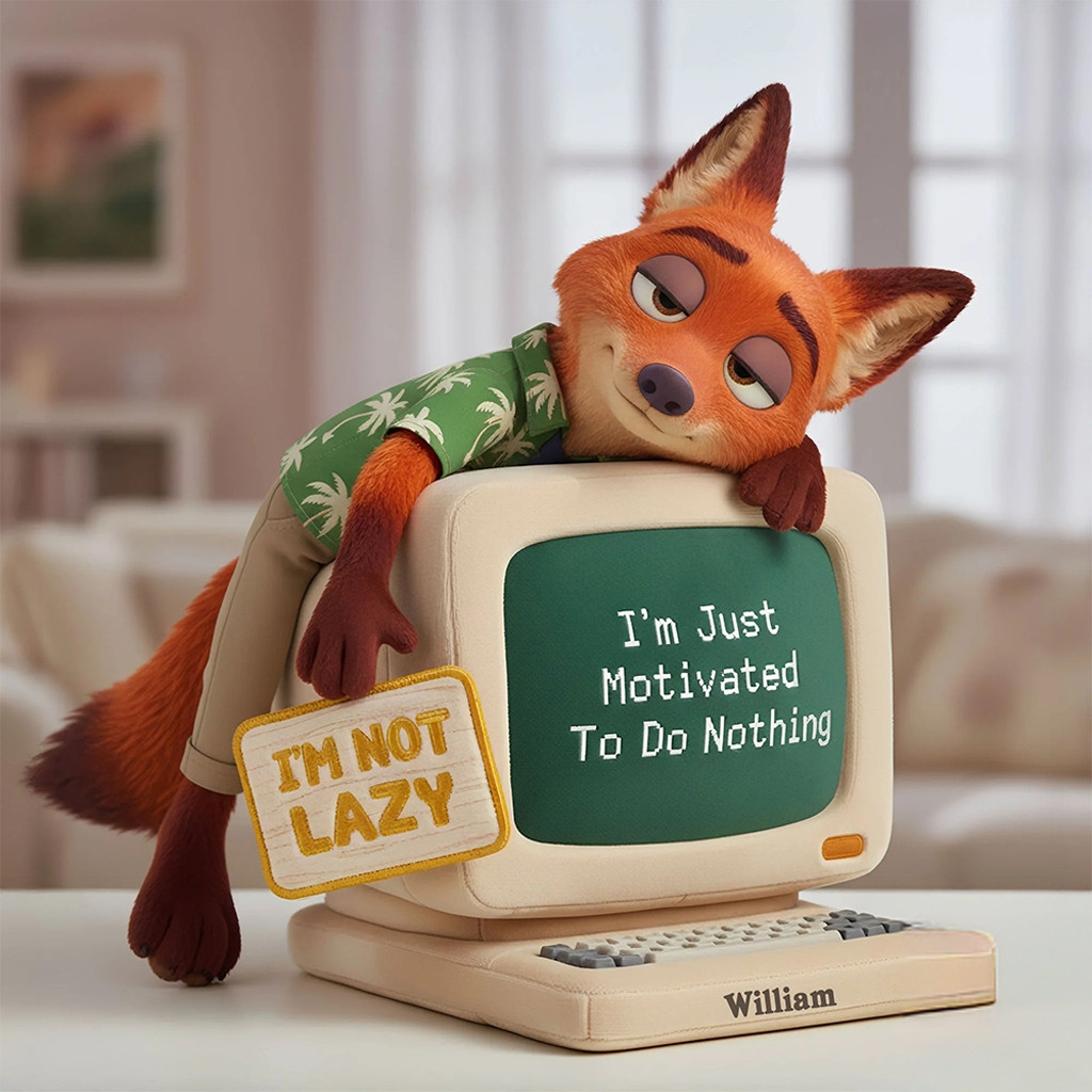 Personalized Zootopia 2 Nick Wilde Lazy Day Fox Pillow Sofa Decor Gifts For Coworker Personalized Zootopia 2 Nick Wilde Lazy Day Fox Pillow Sofa Decor Gifts For Coworker
