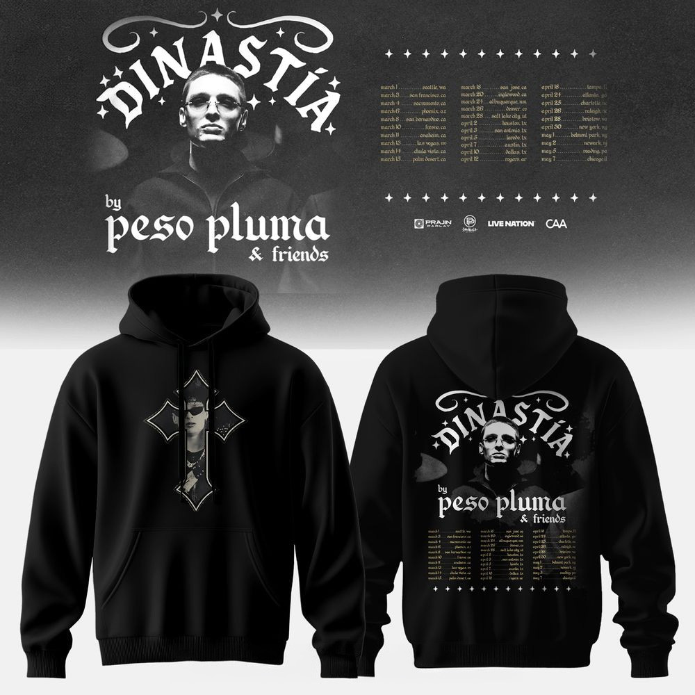 Peso Pluma Dinastia Tour Hoodie Peso Pluma Merch Birthday Gifts For Music Lovers