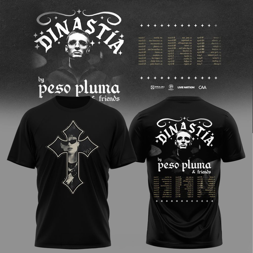 Peso Pluma Dinastia Tour T-Shirt Peso Pluma Merch Birthday Gifts For Music Lovers