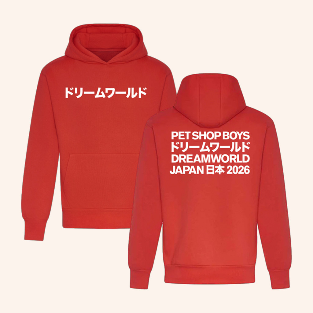 Pet Shop Boys Merch Japan 2026 Red Hoodie Gifts For Music Lovers