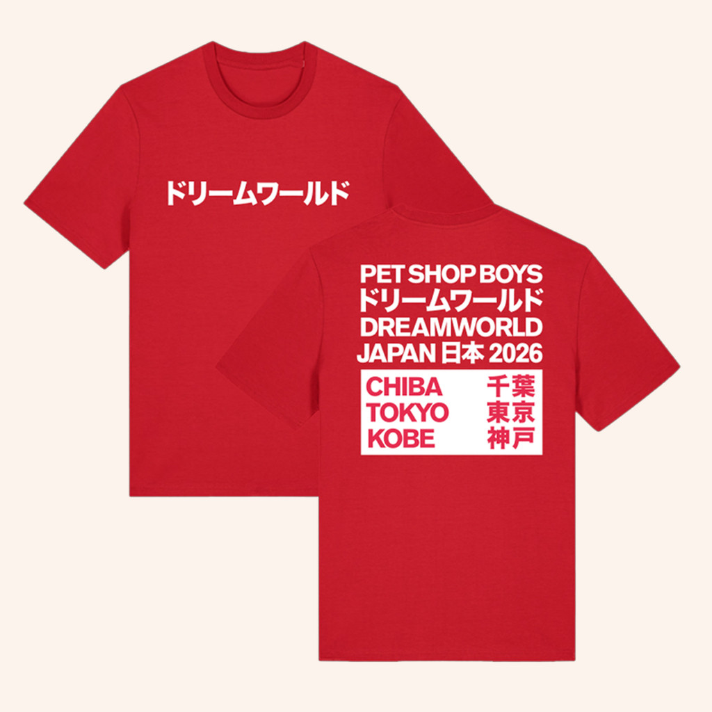 Pet Shop Boys Merch Japan 2026 Red T-Shirt Music Gift Ideas For Guys