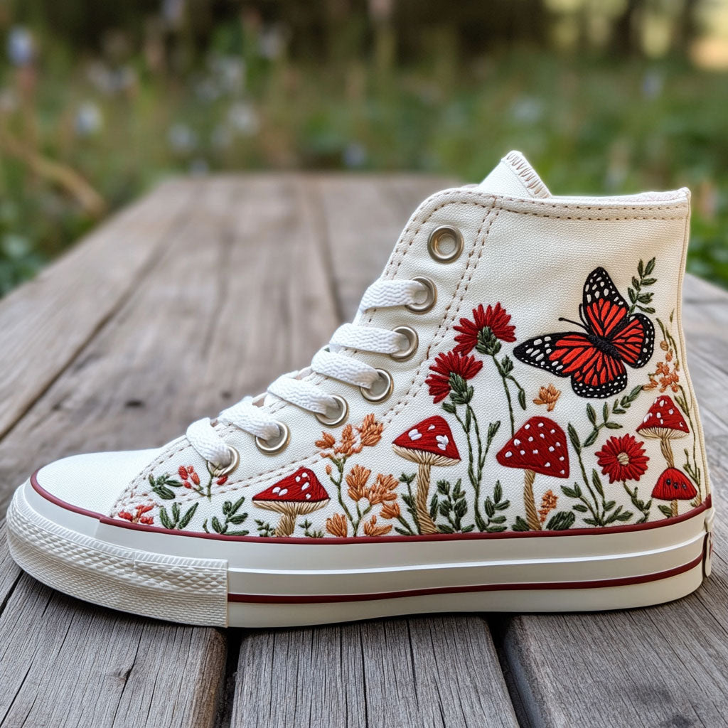 Petal Charm Canvas High Tops Winter Merch Style