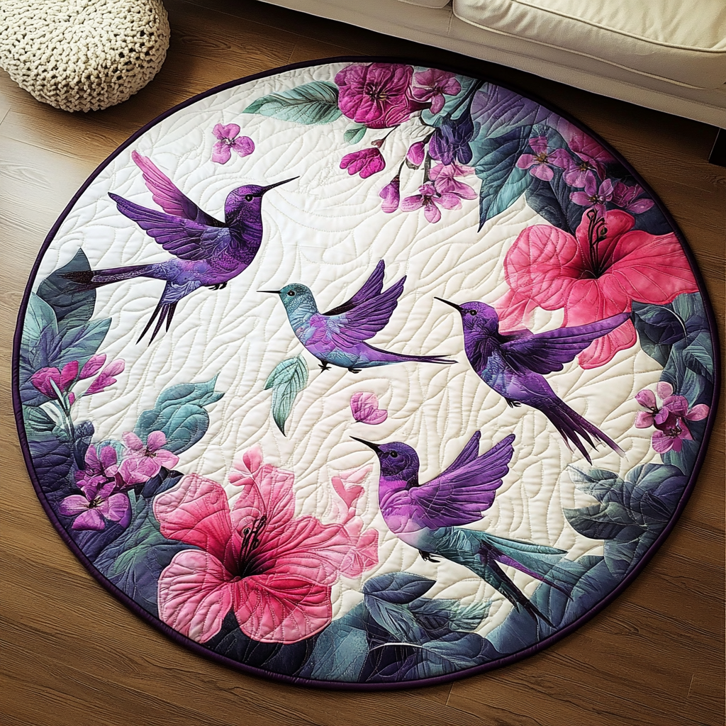 Petal Dance Quilted Round Mat Front Door Idea Gifts For Farmer Dad