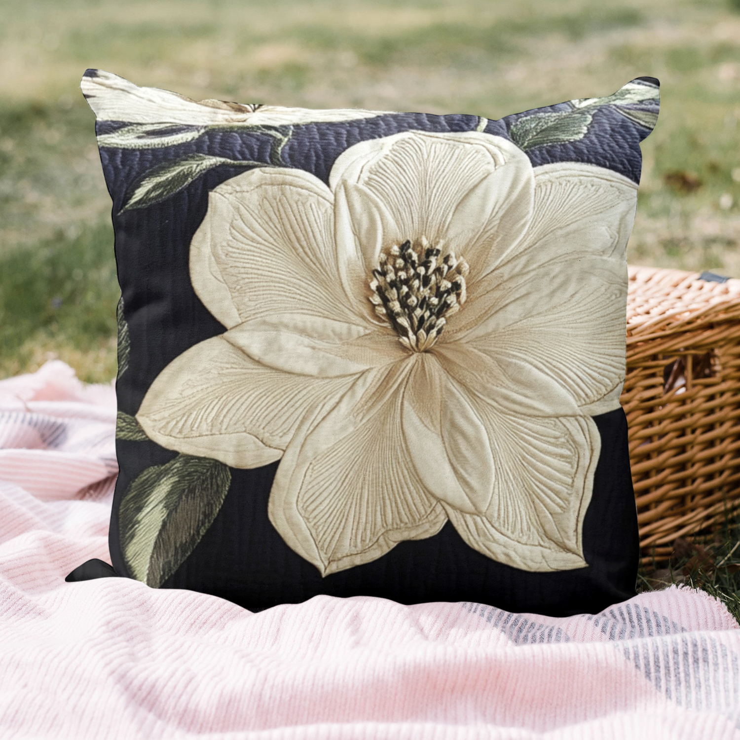 Petal Elegence Quilted Pillow Case Cute Pillow Covers Christmas Flower Gifts