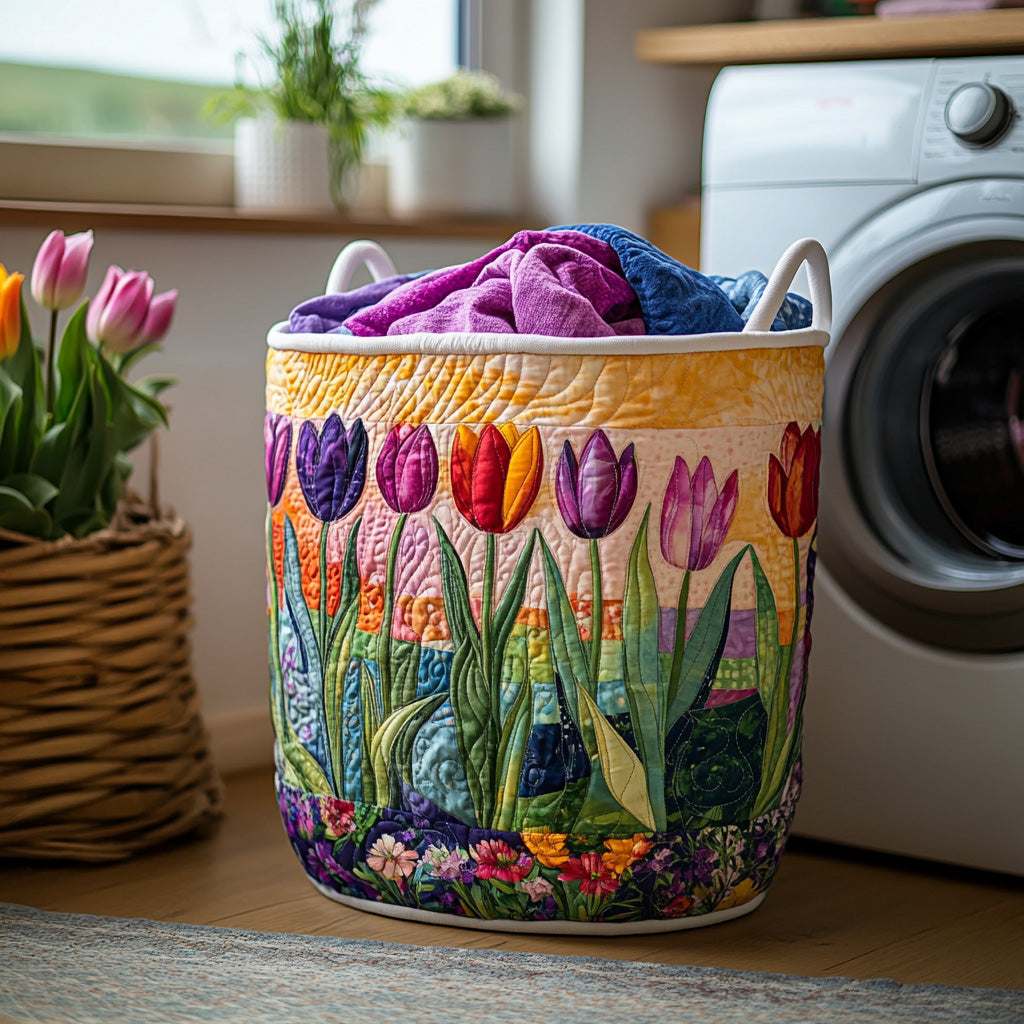 Petal Fields Quilted Laundry Basket New Year Merch Gift