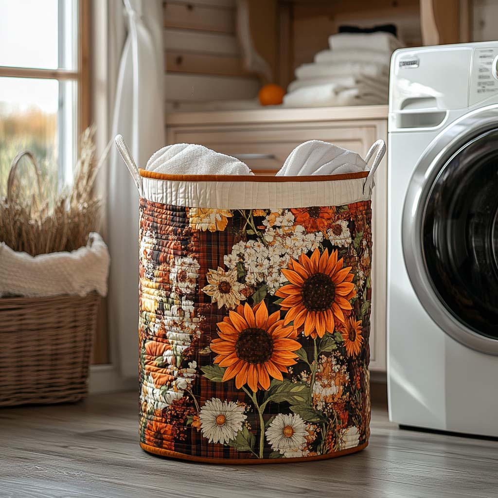 Petal Joy Quilted Laundry Basket Merch For Couples