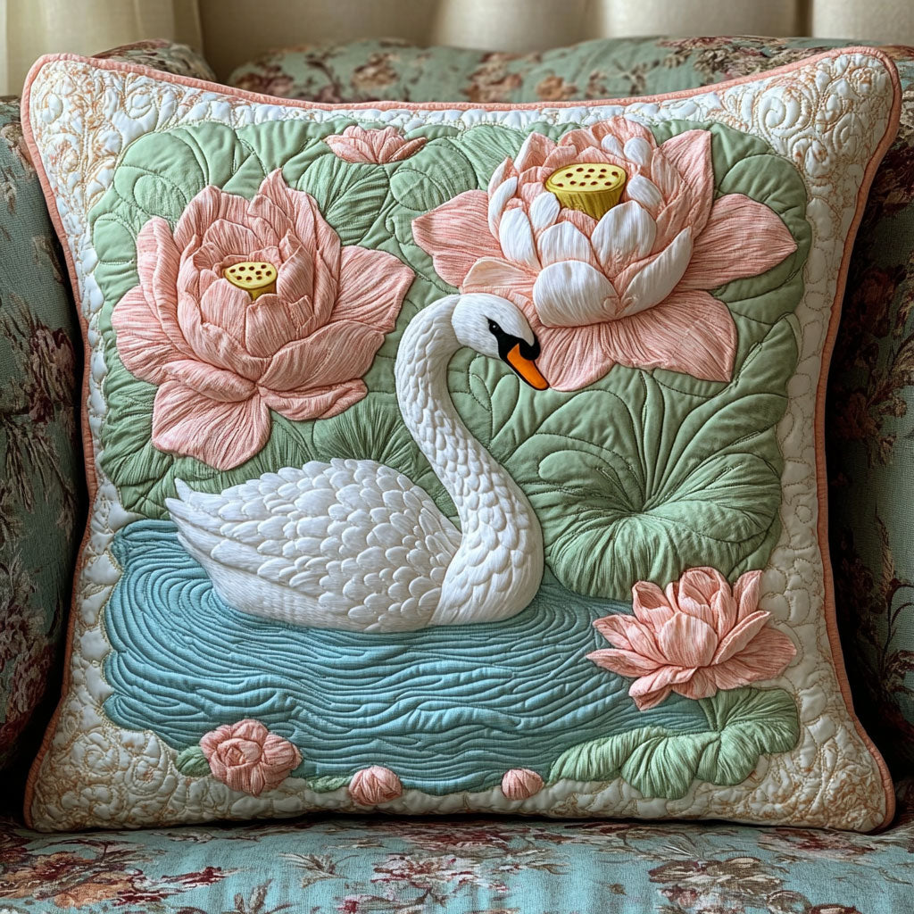 Petal Kissed Grace Quilt Pillow Case Cozy Pillow Cover Gift for a Peaceful Sleep