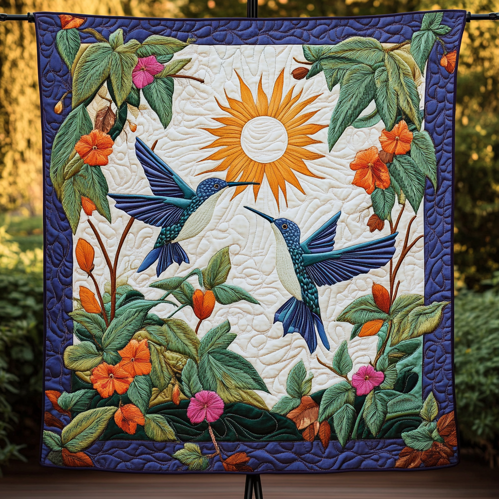 Petal Kissed Wings Quilted Blanket Gift Ideas For Bird Lovers