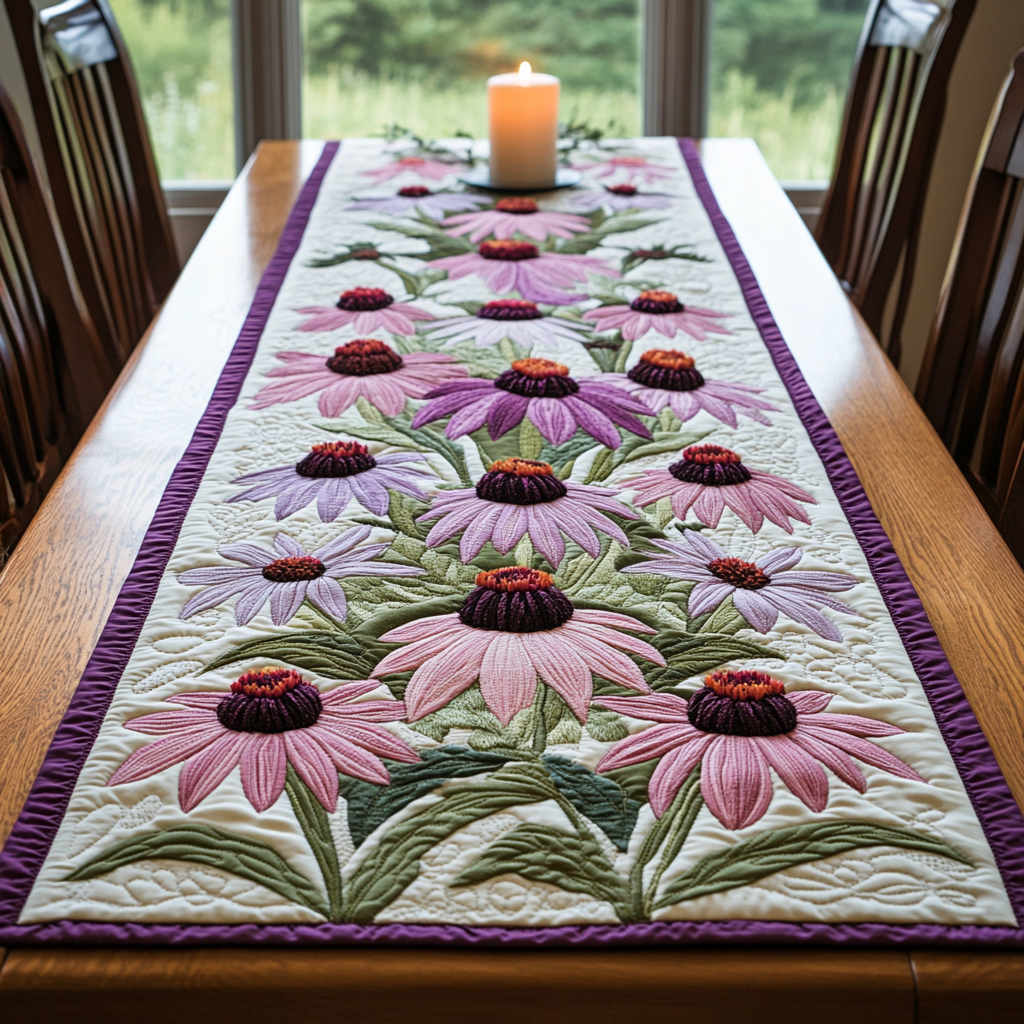 Petal Magic Quilted Table Runner Dining Room Table Decor Ideas Gifts For Flower Enthusiasts
