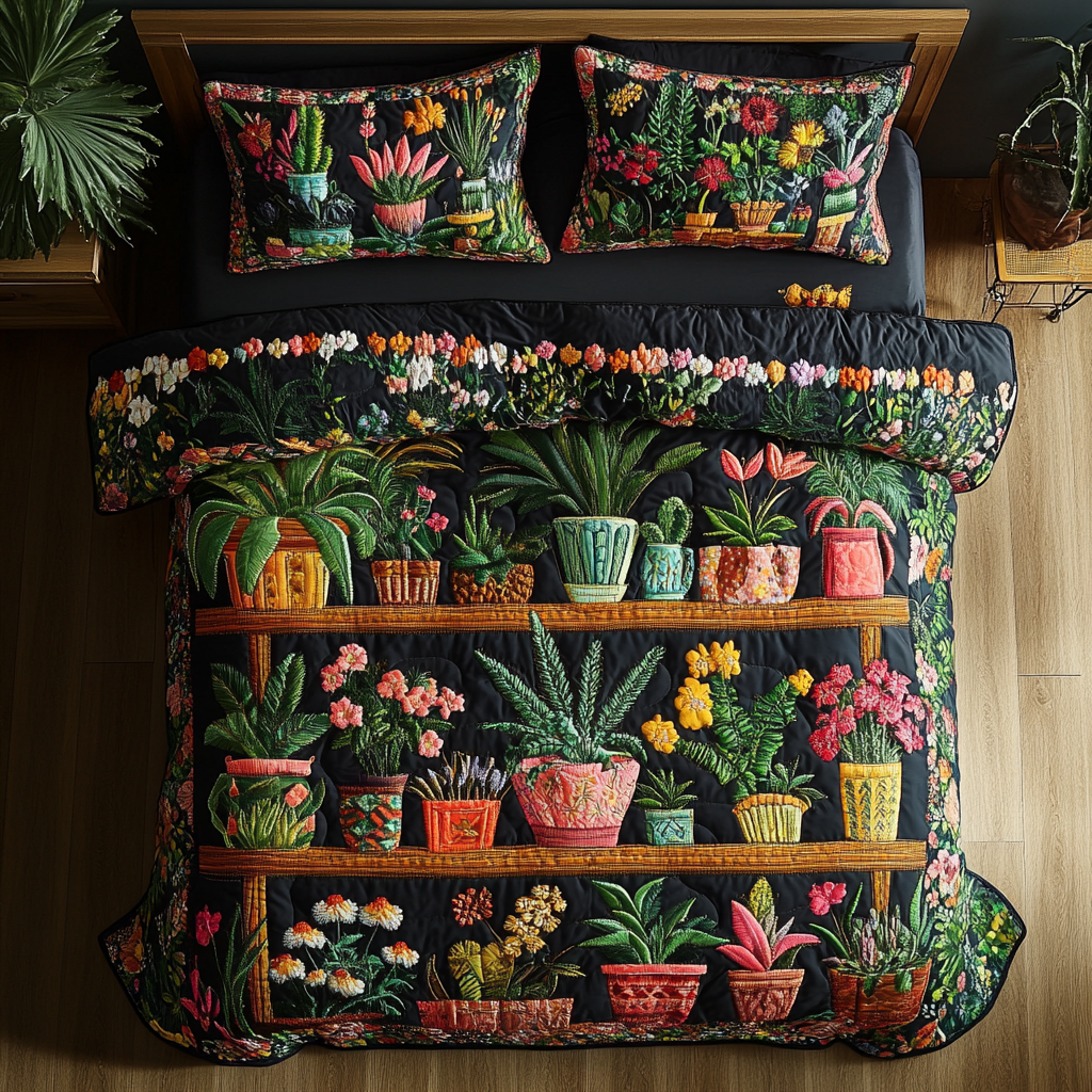 Petal Mugs Quilted Bedding Set Best Bed Sheet Set Best Gifts For Flower Lovers