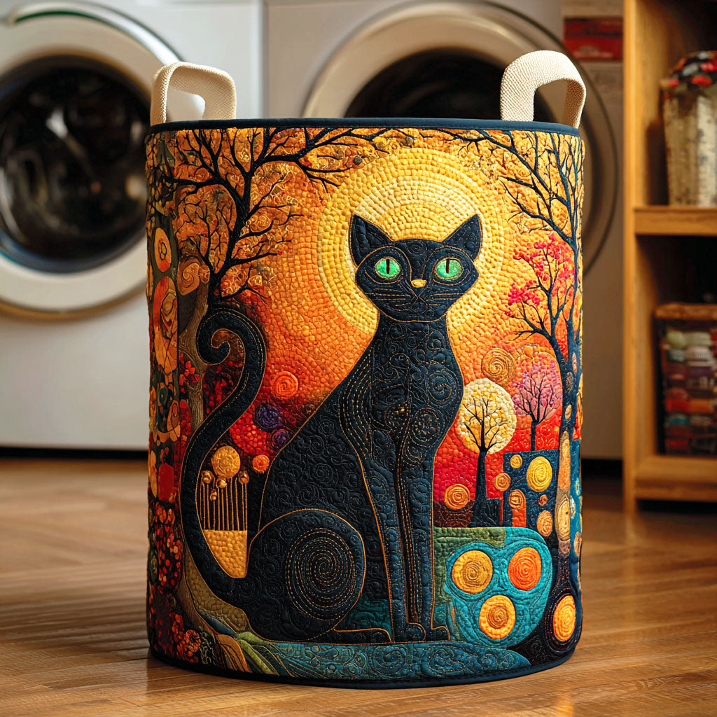 Petal Night Quilted Laundry Basket Merch For Home And Living