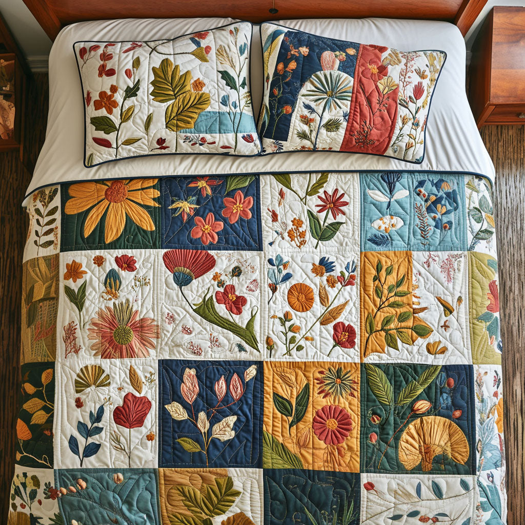 Petal Parade Quilted Bedding Set Best Bed Sheet Set Gifts For The Flower Lover