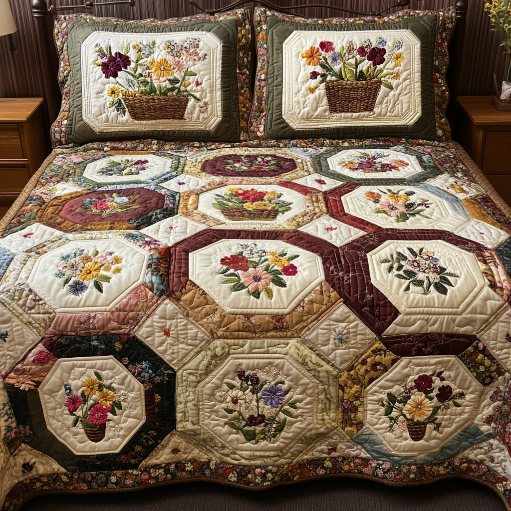 Petal Patch Quilted Bedding Set Cool Bedroom Decor Sunflower Presents