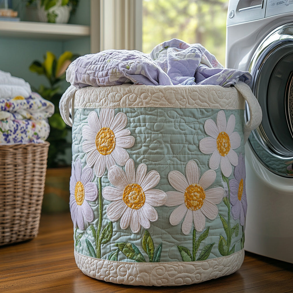 Petal Path Quilted Laundry Basket Merch For Mom