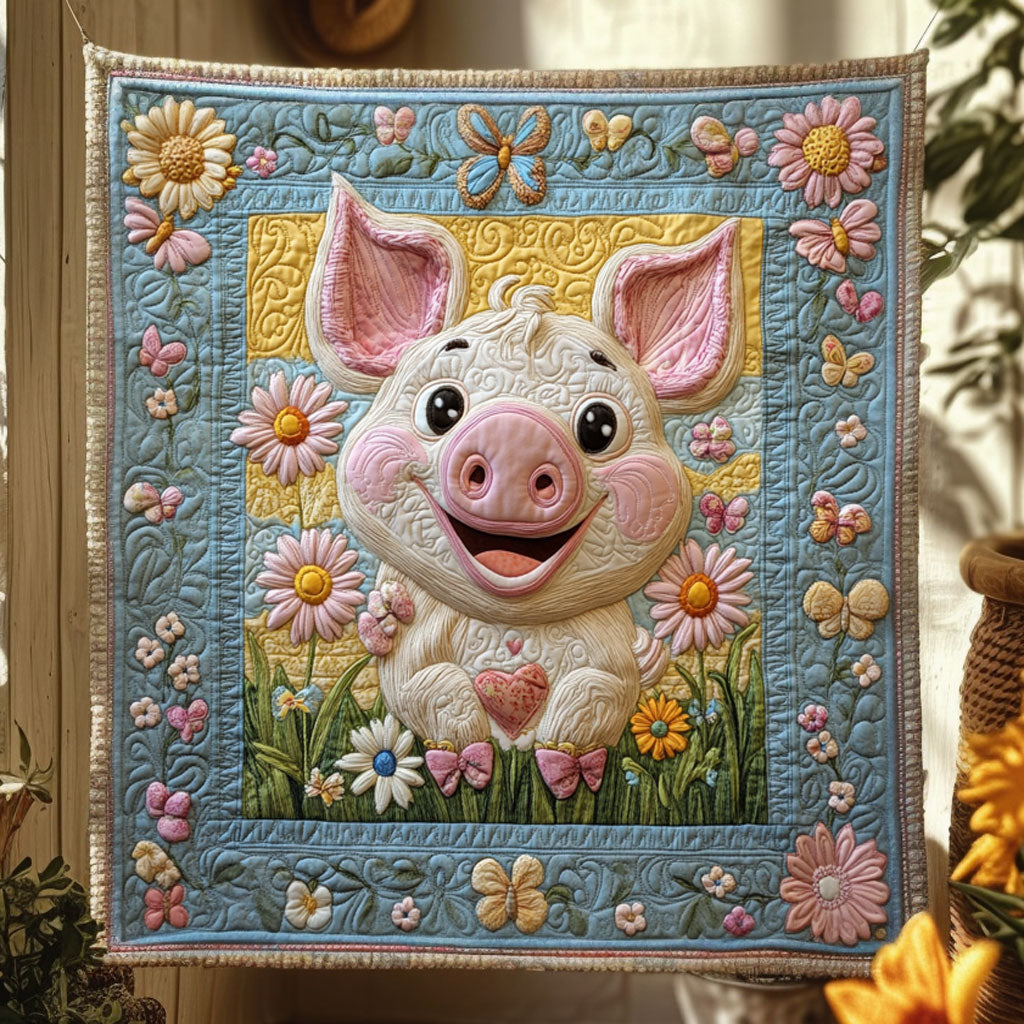 Petal Pig Quilt Blanket King Size Blanket Christmas Presents For The Whole Family