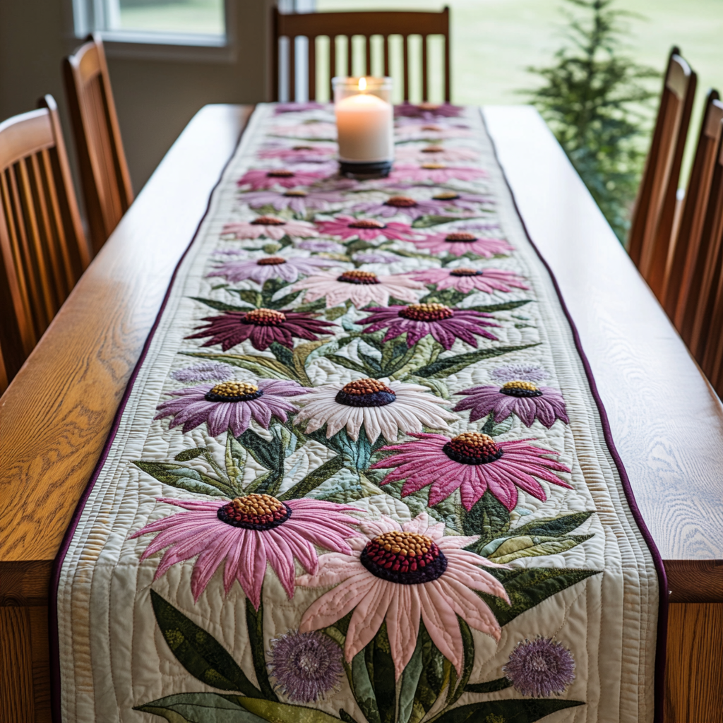 Petal Power Quilted Table Runner Dining Table Decor Ideas Christmas Floral Gifts
