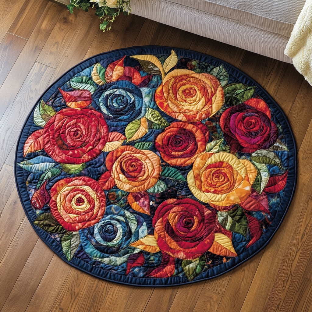 Petal Round Quilted Round Mat Front Door Entryway Ideas Sunflower Gifts For Women