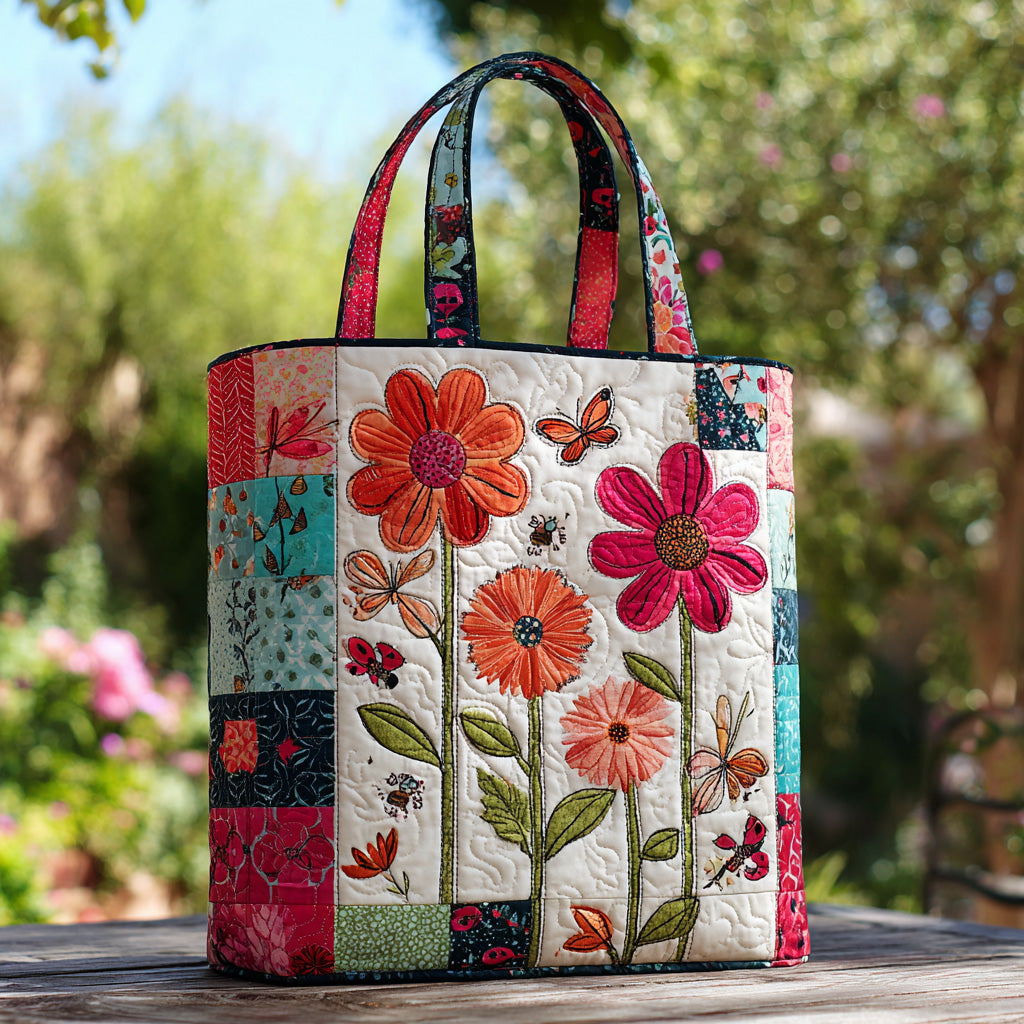 Petal Spirit Quilted Tote Bag Family Xmas Presents