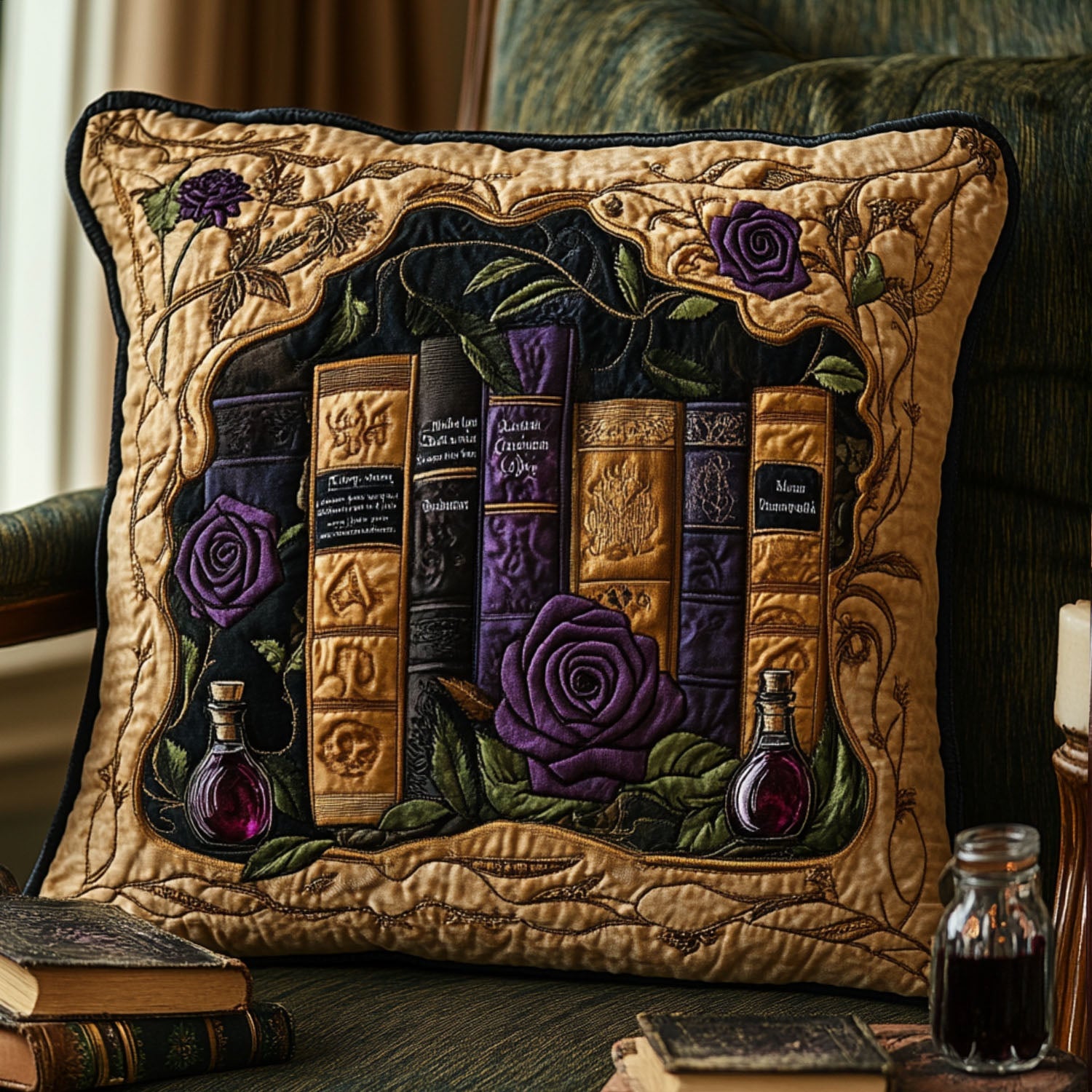 Petal Stories Quilted Pillow Case Couch Pillow Covers Christmas Gifts For Book Lovers