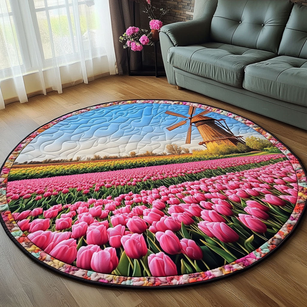 Petal Whisper Quilted Round Mat Front Entryway Ideas Cool Farmer Gifts