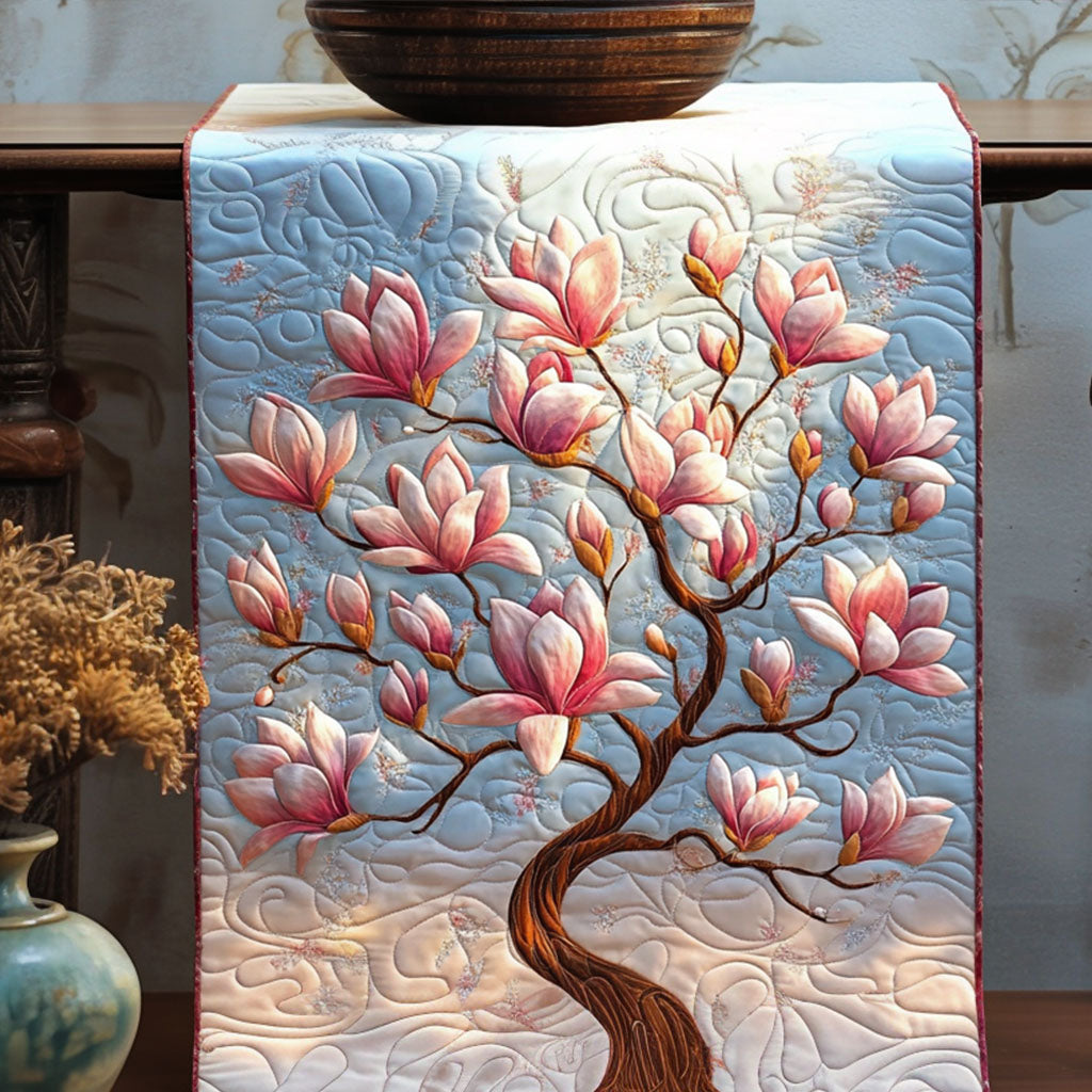 Petal Whisper Quilted Table Runner Dining Room Decor Ideas Christmas Floral Gifts