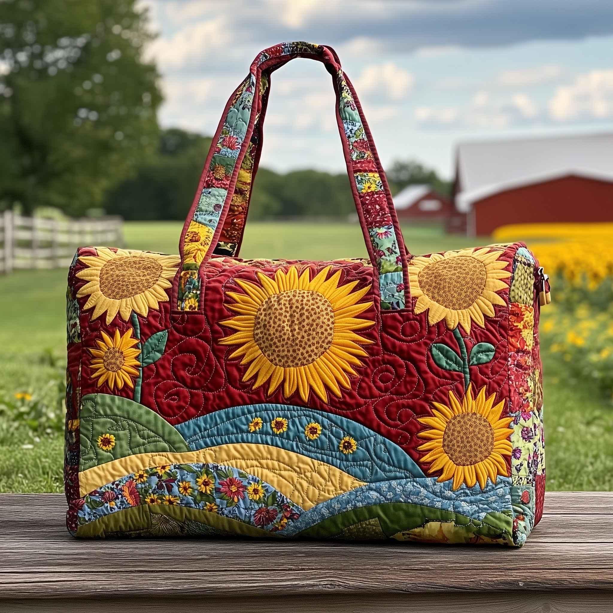 Petals Charm Quilted Duffle Bag Gift For Family