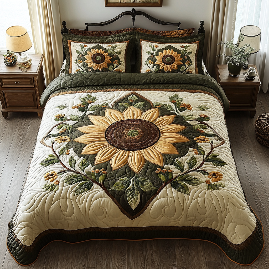 Petals Of Joy Quilted Bedding Set Home Comfort Bedding Set That Everyone Will Love