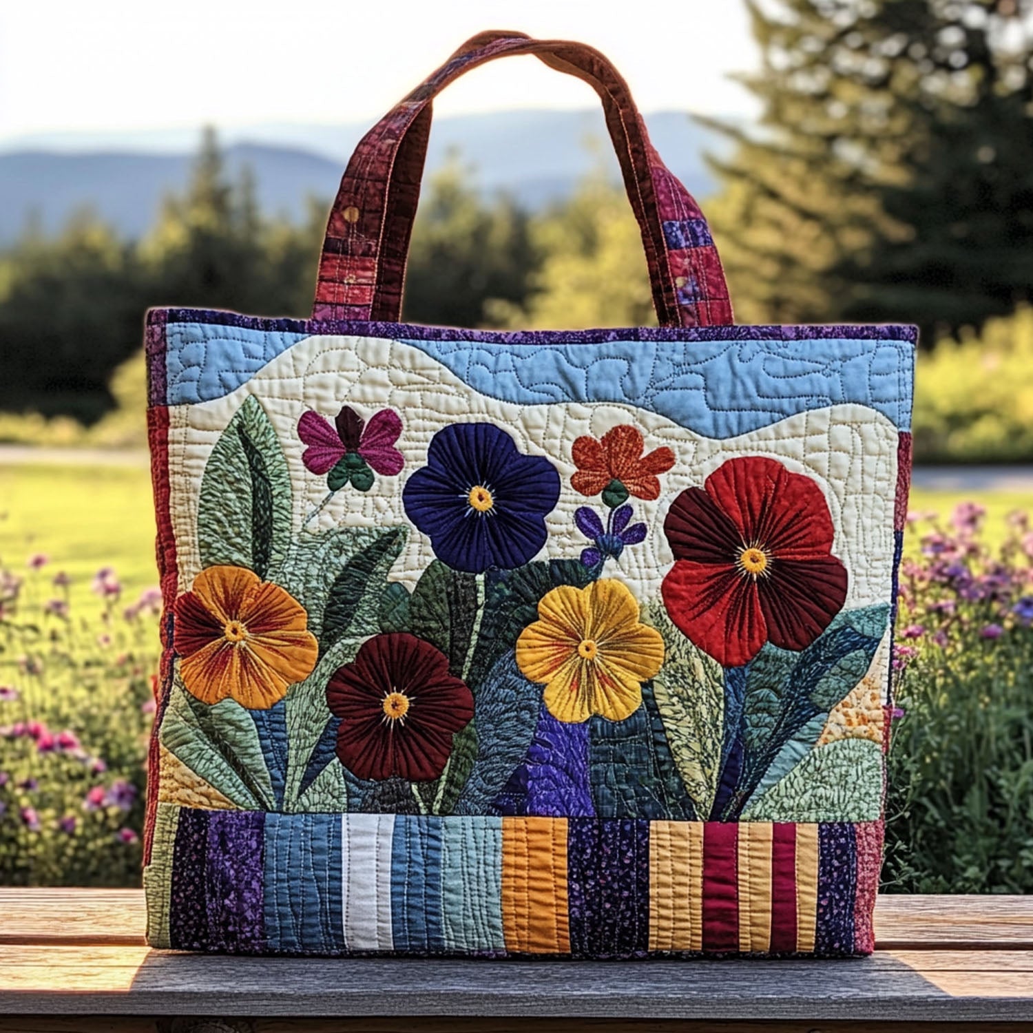 Petals of Memory Quilted Tote Bag Flower Arrangement Ideas