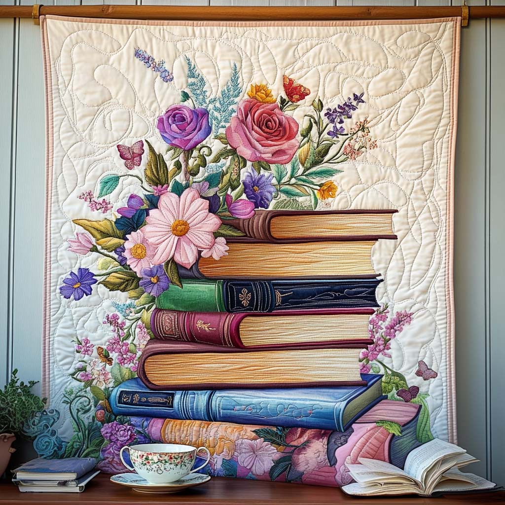 Petals Of Wisdom Quilted Blanket Cool Gifts For Readers