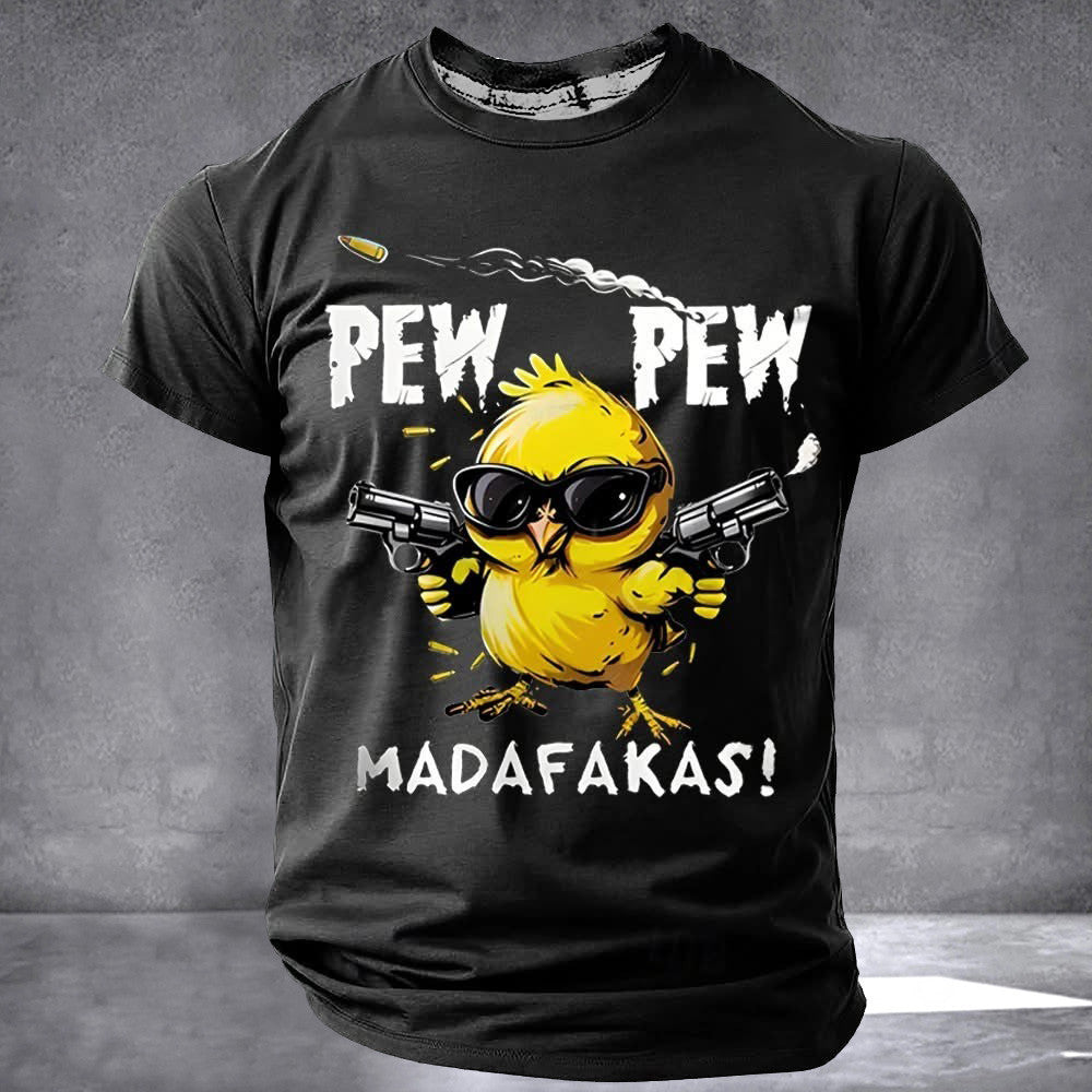 Pew Pew Madafakas Shirt Funny Duck With Guns Meme T-Shirt Gifts For Him