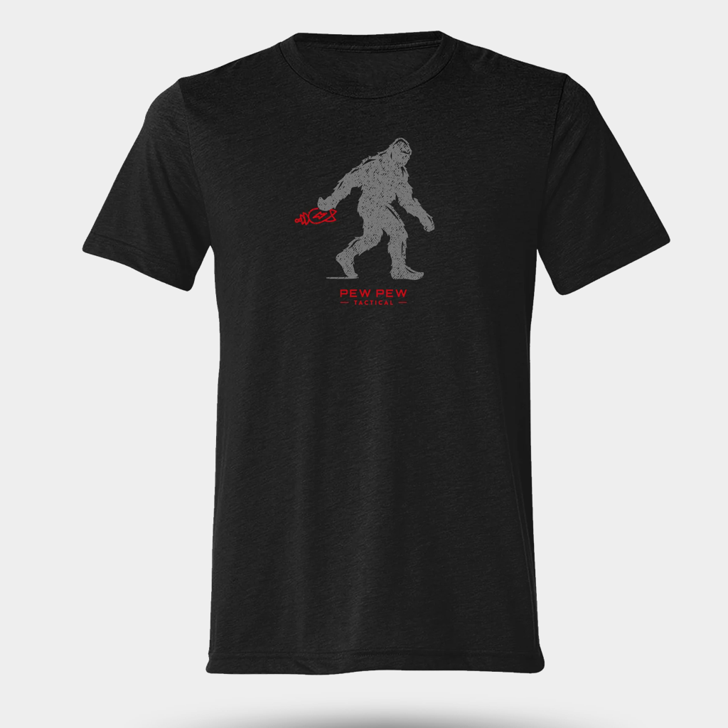 Pew Pew Tactical Bigfoot T-Shirt Gift Ideas For Boyfriend