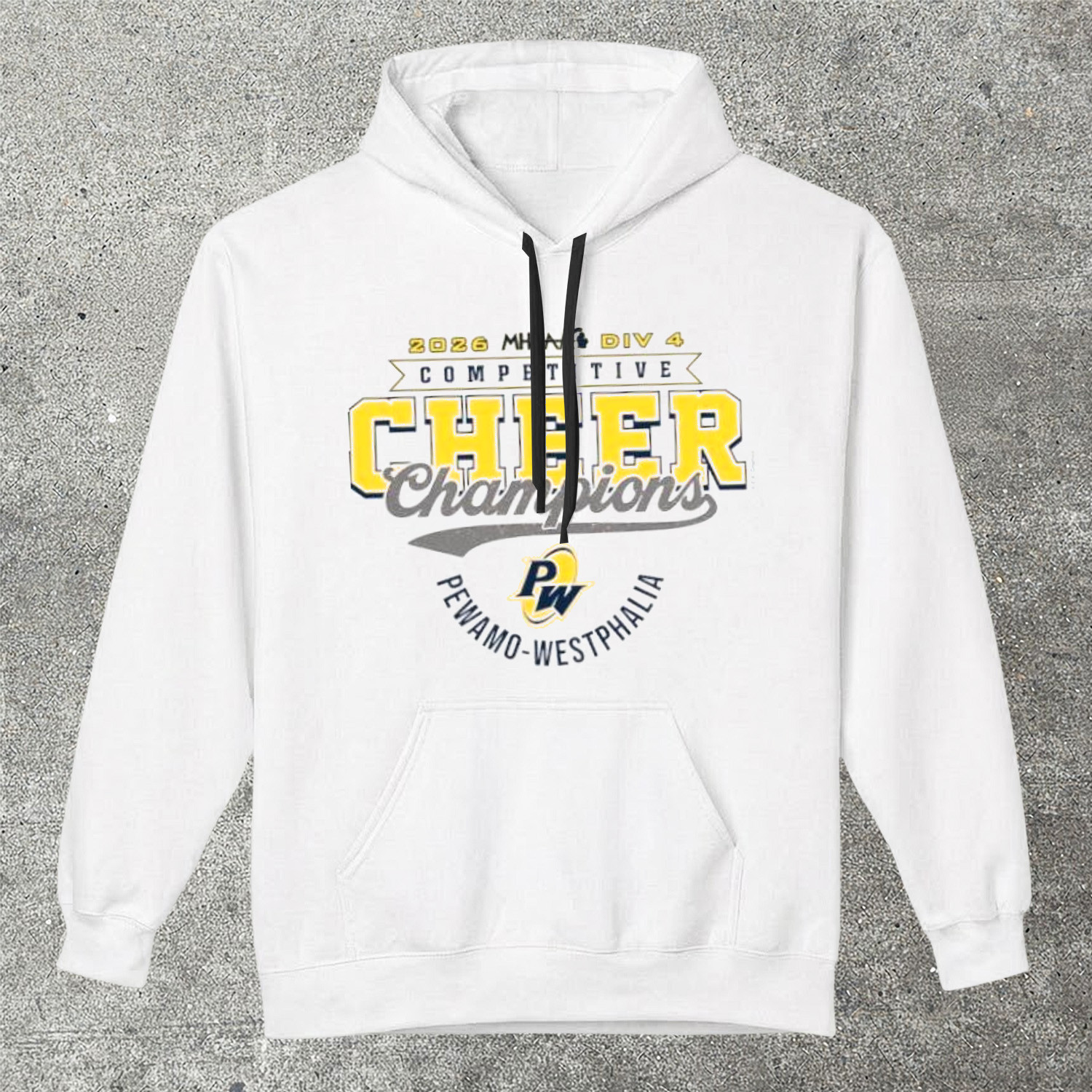 Pewamo Westphalia 2026 MHSAA Div 4 Competitive Cheer Champions Hoodie School Spirit Fan Gear Best Gift