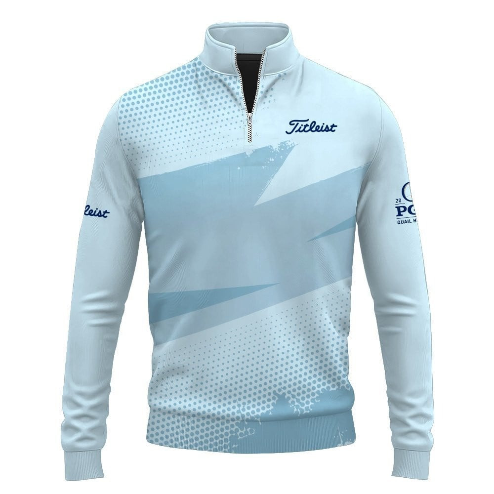 PGA Light Blue Brand Quarter-Zip Pullover Golf Gifts For Men