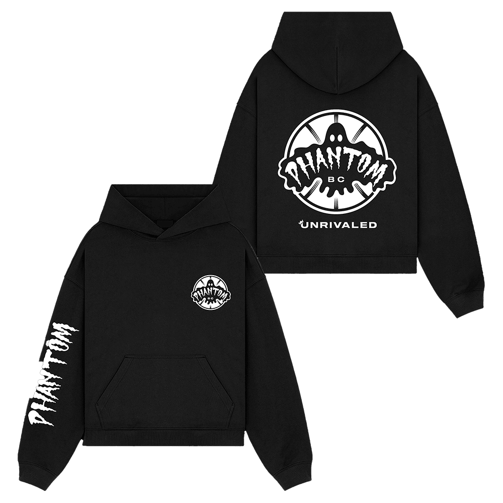 Phantom Basketball Club Logo Hoodie Black Unrivaled Basketball Sports Fan Clothing Gifts