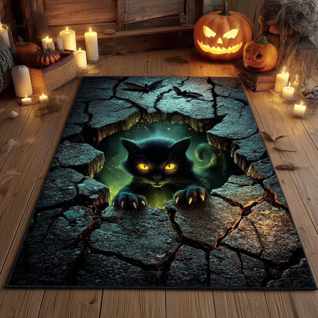 Phantom Black Cat Area Rug House Decor Items Best Christmas Gifts For Cat Lovers