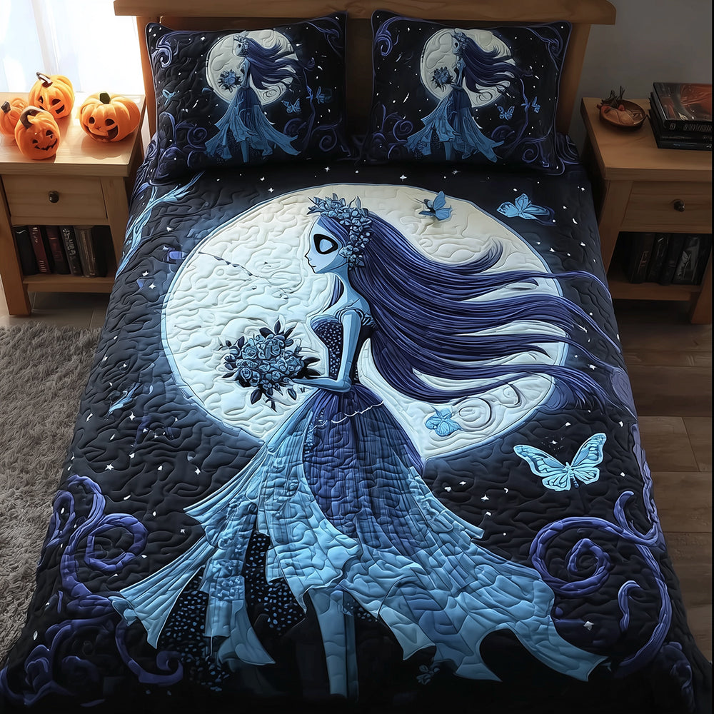 Phantom Bride Quilted Bedding Set Halloween Blanket Set Gift Ideas For Family