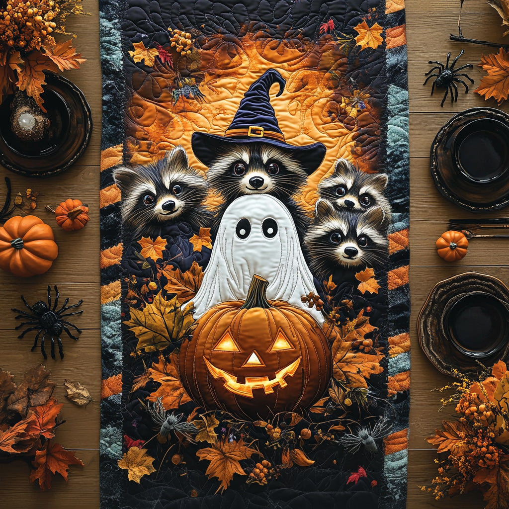 Phantom Feast Quilted Table Runner Fall Table Runner Fall Halloween Table Decor